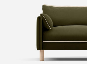 5 Seater Chaise Corner Left Hand Sofa | Cotton Meadow - Cozmo @ Meadow Cotton Jacket | Natural Trim