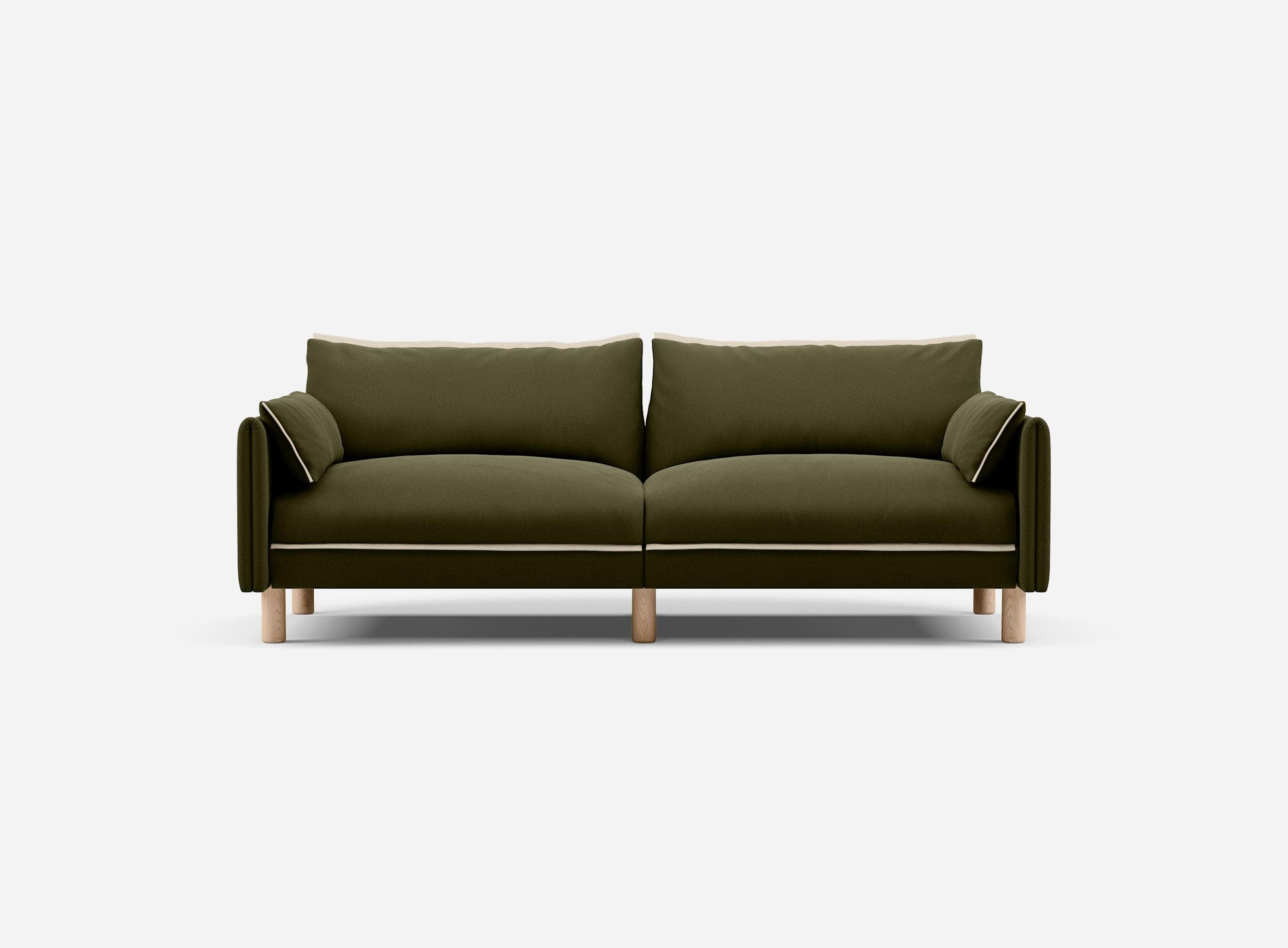 3 Seater Sofa | Cotton Meadow - Cozmo @ Meadow Cotton Jacket | Natural Trim