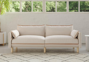 3 Seater Chaise Corner Right Hand Sofa | Cotton Natural - Cozmo