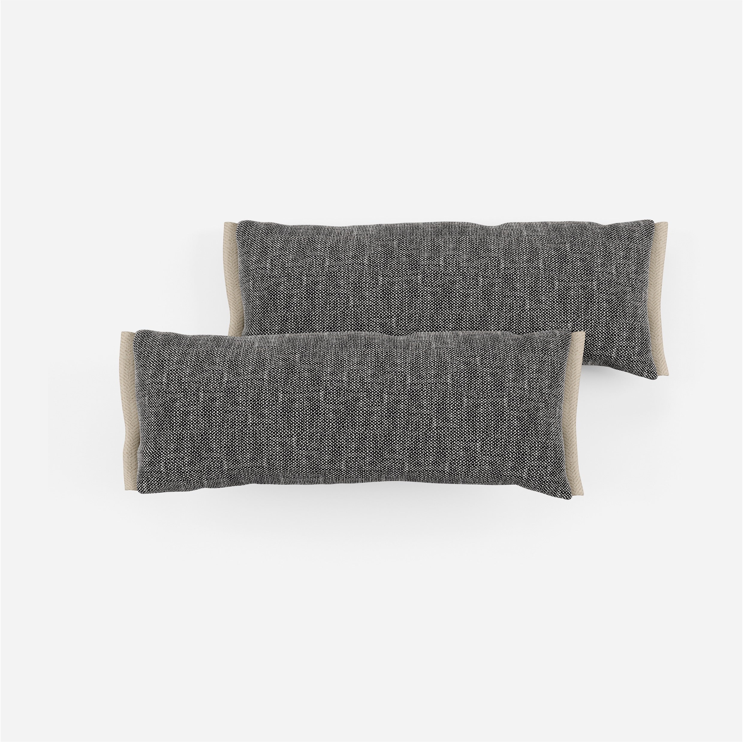 Side Cushions | Salt & Pepper Textured Weave