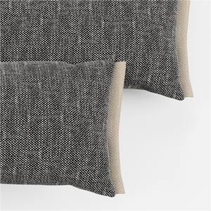 Side Cushions | Textured Weave Salt & Pepper